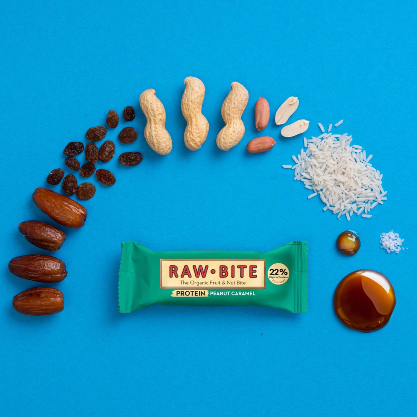 RAWBITE protein peanut caramel