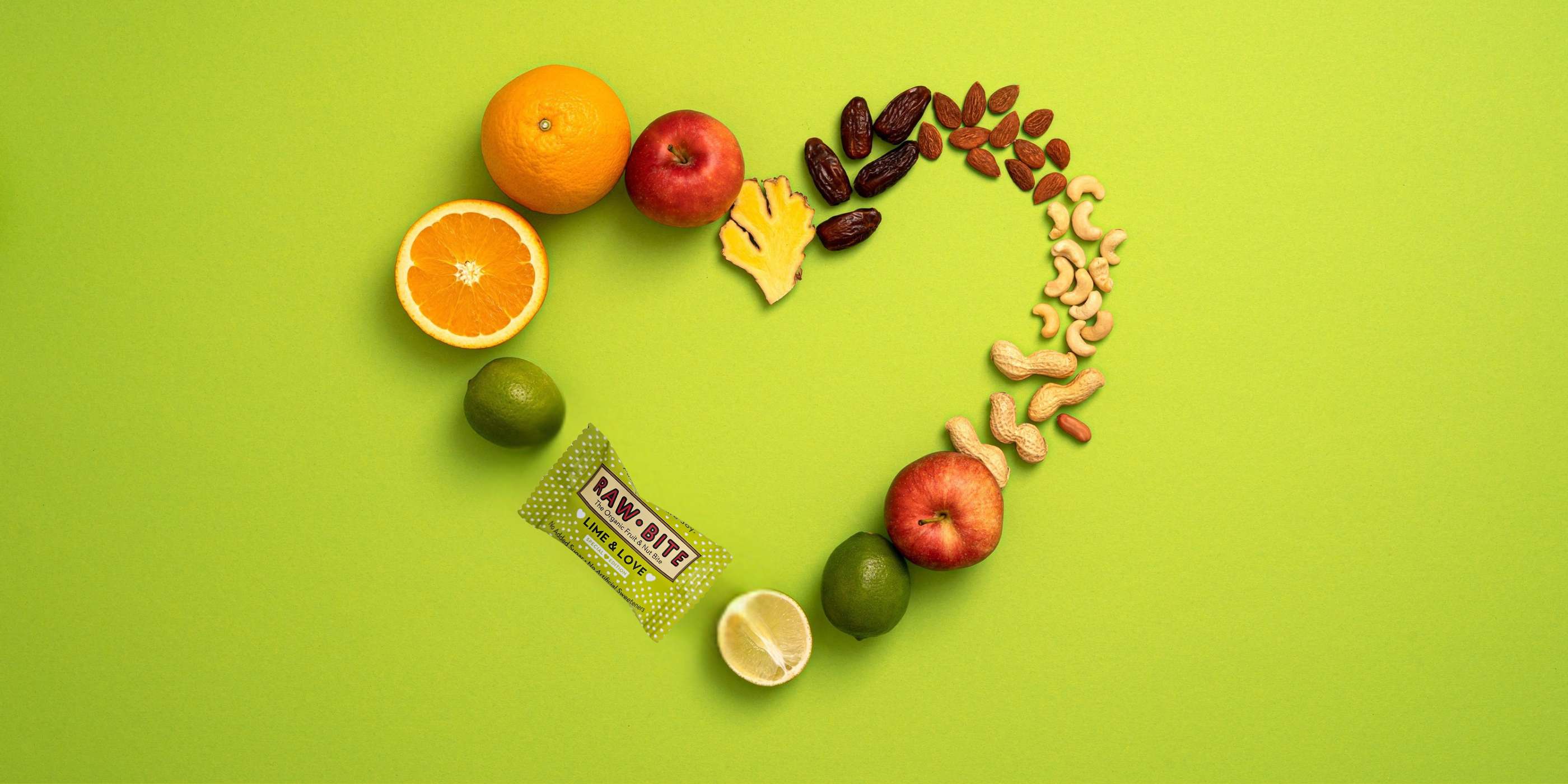 RAWBITE Lime hjerte